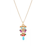 Pendentif graphique perles cristal - multicolore Multi