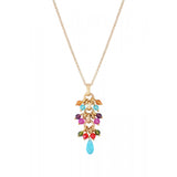 Pendentif graphique perles cristal - multicolore Multi