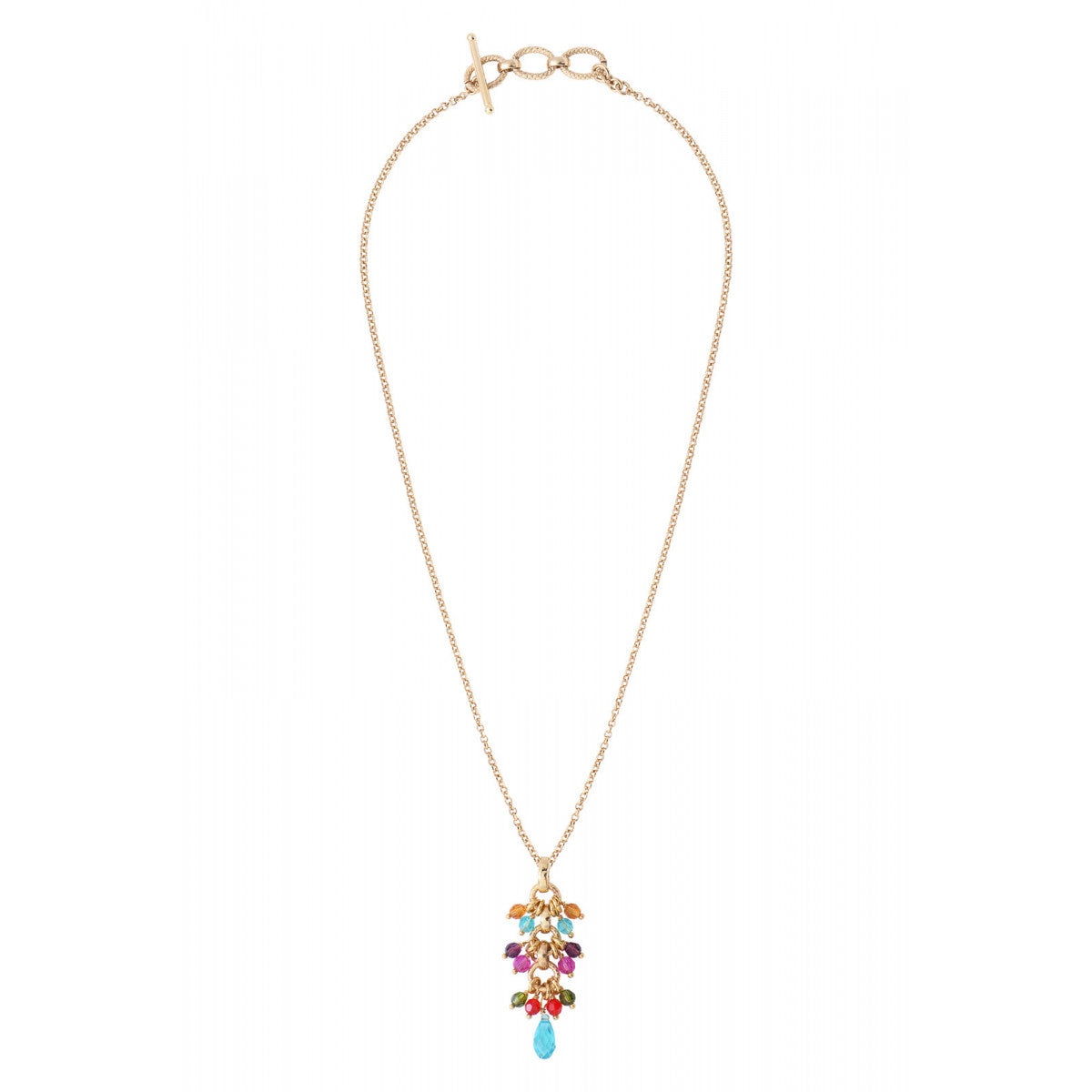 Pendentif graphique perles cristal - multicolore Multi