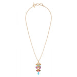 Pendentif graphique perles cristal - multicolore Multi