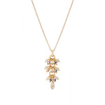 Pendentif sophistiqué perles cristal - doré Dore