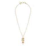 Pendentif sophistiqué perles cristal - doré Dore