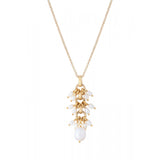Pendentif féminin perles de rivière - blanc Perles