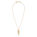 Pendentif féminin perles de rivière - blanc Perles