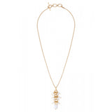 Pendentif féminin perles de rivière - blanc Perles