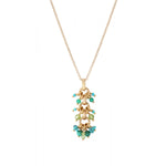 Pendentif fantaisie turquoise agate et malachite - vert Turquoise vert
