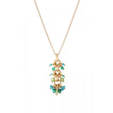 Pendentif fantaisie turquoise agate et malachite - vert Turquoise vert