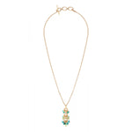 Pendentif fantaisie turquoise agate et malachite - vert Turquoise vert