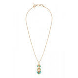 Pendentif fantaisie turquoise agate et malachite - vert Turquoise vert