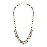 Collier chaîne grenat turquoise et péridot - rouge Rouge turquoise