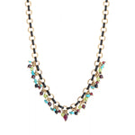 Collier chaîne grenat turquoise et péridot - rouge Rouge turquoise