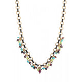 Collier chaîne grenat turquoise et péridot - rouge Rouge turquoise