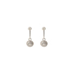 Boucles d'oreilles métal et cristaux Prestige - argent Argent