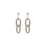 Boucles d'oreilles percées modernes métal - argenté Argent