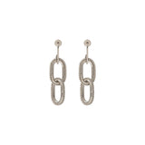 Boucles d'oreilles percées modernes métal - argenté Argent