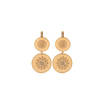 Boucles d'oreilles dormeuses métal et cristaux Prestige - doré Dore