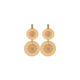Boucles d'oreilles dormeuses métal et cristaux Prestige - doré Dore