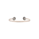 Bracelet jonc fin moderne métal et cristaux Prestige - argent Argent