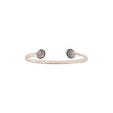 Bracelet jonc fin moderne métal et cristaux Prestige - argent Argent