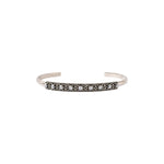 Bracelet jonc fin ethnique métal et cristaux Prestige - argenté Argent