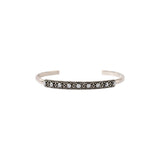 Bracelet jonc fin ethnique métal et cristaux Prestige - argenté Argent