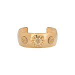 Bracelet manchette bohème métal et cristaux Prestige - doré Dore