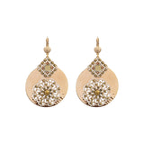 Boucles d'oreilles dormeuses précieuses hématite cristaux prestige - doré Hematite