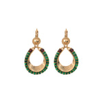 Boucles d'oreilles dormeuses grenat malachite - vert Vert