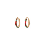 Boucles d'oreilles festives perles du Japon turquoise grenat - rouge Turquoise rouge