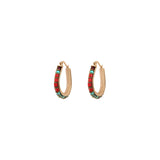 Boucles d'oreilles festives perles du Japon turquoise grenat - rouge Turquoise rouge