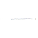Bracelet fin réglable pierres lapis lazuli grenat - bleu Bleu