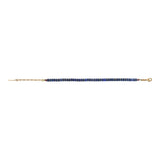 Bracelet fin réglable pierres lapis lazuli grenat - bleu Bleu