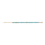 Bracelet fin réglable ethnique chic turquoise grenat - turquoise Turquoise