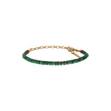 Bracelet fin réglable moderne malachite grenat - vert Vert