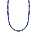 Collier court lapis lazuli grenat - bleu Bleu