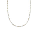 Collier court nacre grenat - blanc Nacre