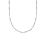 Collier court nacre grenat - blanc Nacre