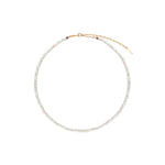 Collier court nacre grenat - blanc Nacre