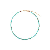 Collier court turquoise grenat - turquoise Turquoise