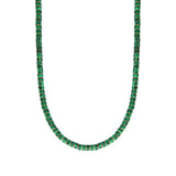 Collier court malachite grenat - vert Vert