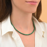 Collier court malachite grenat - vert Vert