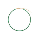 Collier court malachite grenat - vert Vert