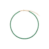 Collier court malachite grenat - vert Vert