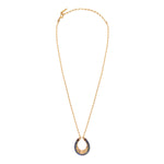 Collier pendentif lapis lazuli grenat - bleu Bleu