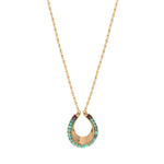 Collier pendentif turquoise grenat - turquoise Turquoise