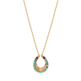 Collier pendentif turquoise grenat - turquoise Turquoise