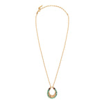 Collier pendentif turquoise grenat - turquoise Turquoise