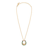 Collier pendentif turquoise grenat - turquoise Turquoise