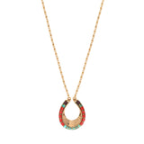 Collier pendentif turquoise perles du Japon - rouge Turquoise rouge