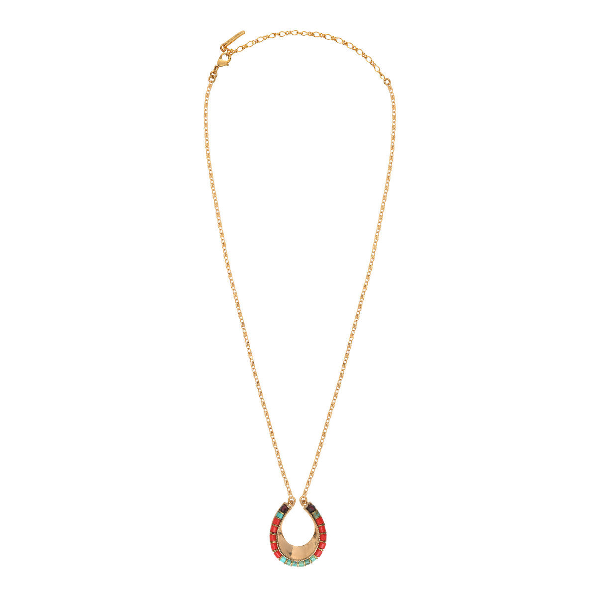 Collier pendentif turquoise perles du Japon - rouge Turquoise rouge